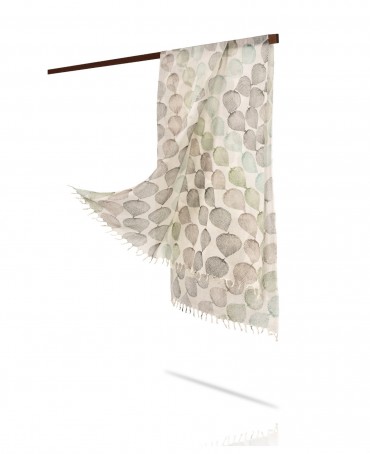 Палантин Унисекс HAND.W40-FEUILLE/BLANCHE